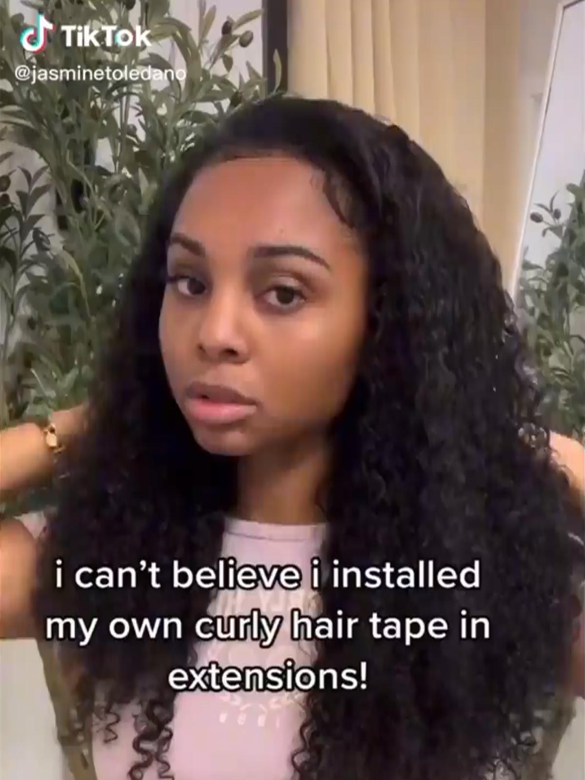 Water Curly Tape In Hair Extensions